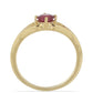 Goldplattierter Silberring mit Rubin aus Madagaskar