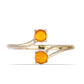 Goldplattierter Silberring mit orangefarbenem Opal aus Lega Dembi