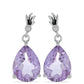 Silberohrringe mit Rose De France Amethyst