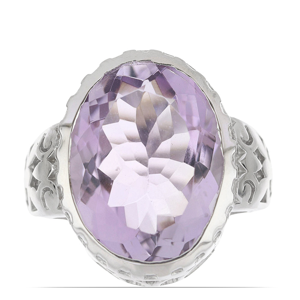 Silberring mit Rose De France Amethyst 1 
