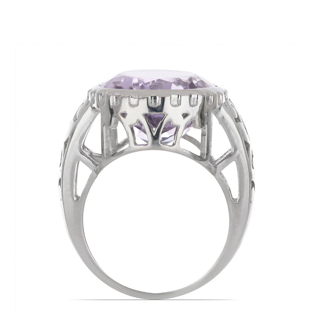 Silberring mit Rose De France Amethyst
