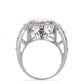 Silberring mit Rose De France Amethyst