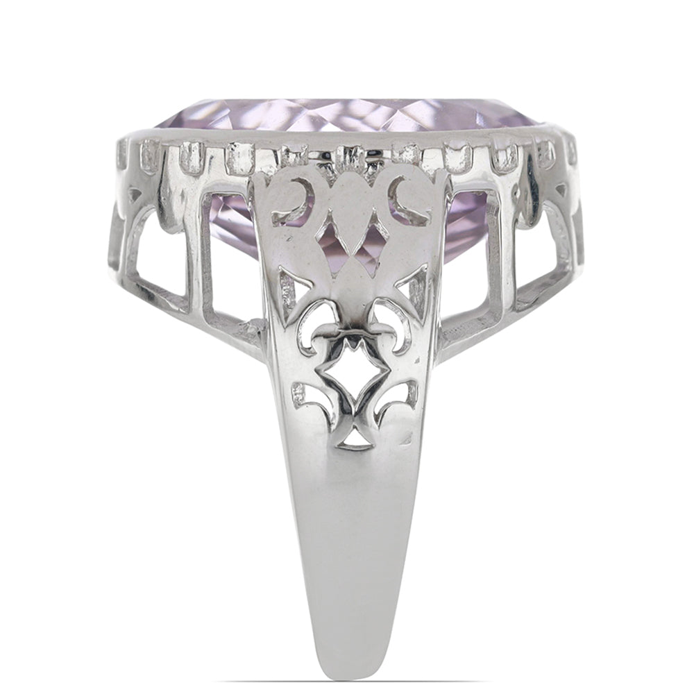 Silberring mit Rose De France Amethyst