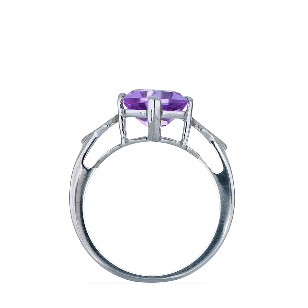 Silberring mit Rose De France Amethyst