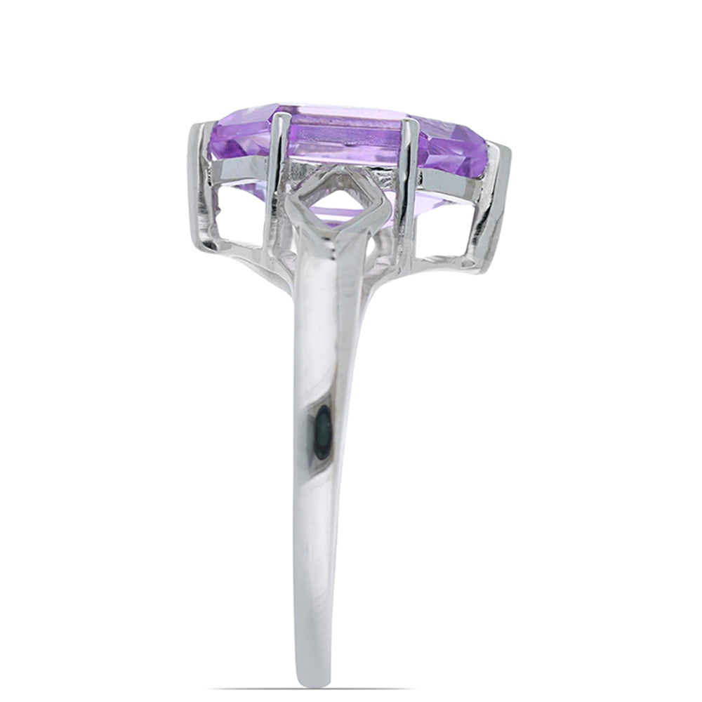 Silberring mit Rose De France Amethyst