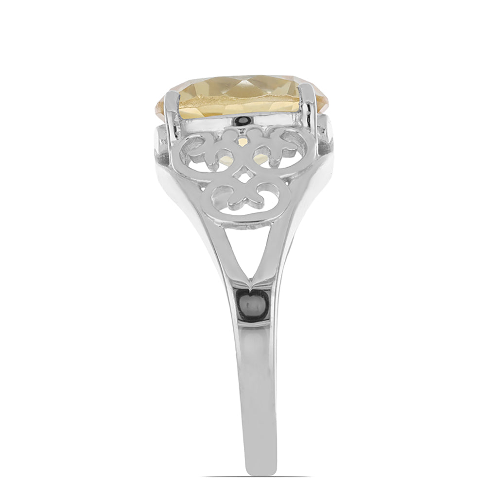 Silberring mit Zitrin aus dem Ural 2 