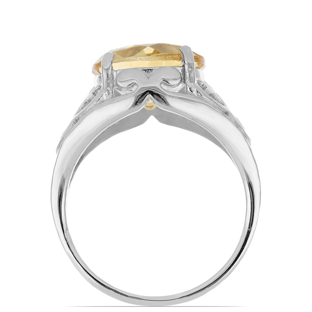 Silberring mit Zitrin aus dem Ural 4 