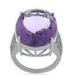 Silberring mit Rose De France Amethyst und weißem Topas