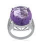 Silberring mit Rose De France Amethyst und weißem Topas