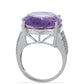 Silberring mit Rose De France Amethyst und weißem Topas