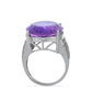 Silberring mit Rose De France Amethyst und weißem Topas