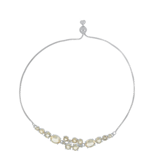 Silberarmband mit Zitrin aus dem Ural