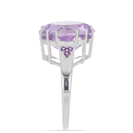 Silberring mit Rose De France Amethyst und Amethyst aus Artigas