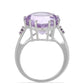 Silberring mit Rose De France Amethyst und Amethyst aus Artigas