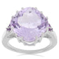 Silberring mit Rose De France Amethyst und Amethyst aus Artigas