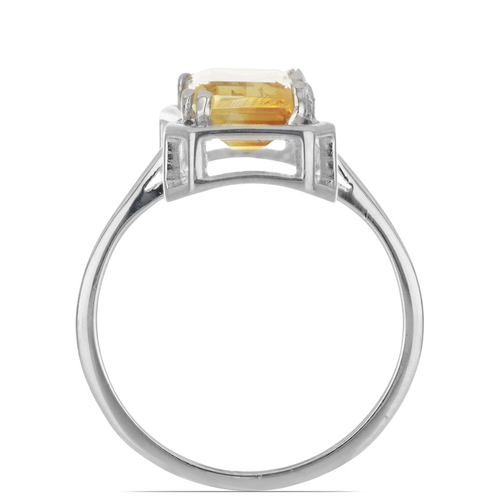 Silberring mit Zitrin aus dem Ural 2 