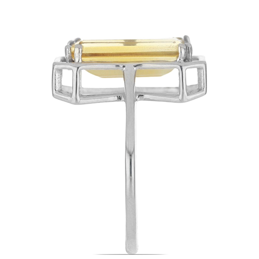 Silberring mit Zitrin aus dem Ural