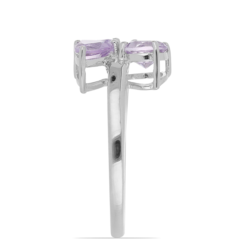 Silberring mit Rose De France Amethyst