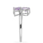 Silberring mit Rose De France Amethyst