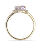 Goldplattierter Silberring mit Rose De France Amethyst und weißem Topas