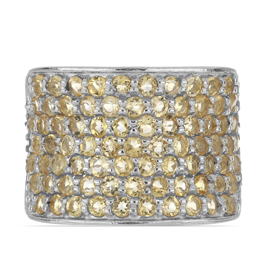 Silberring mit Zitrin aus dem Ural 1 