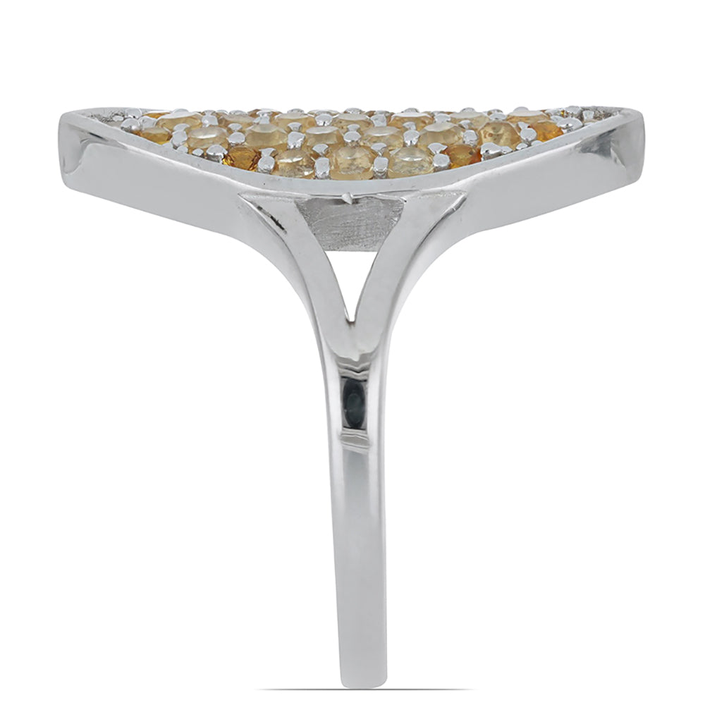 Silberring mit Zitrin aus dem Ural 3 