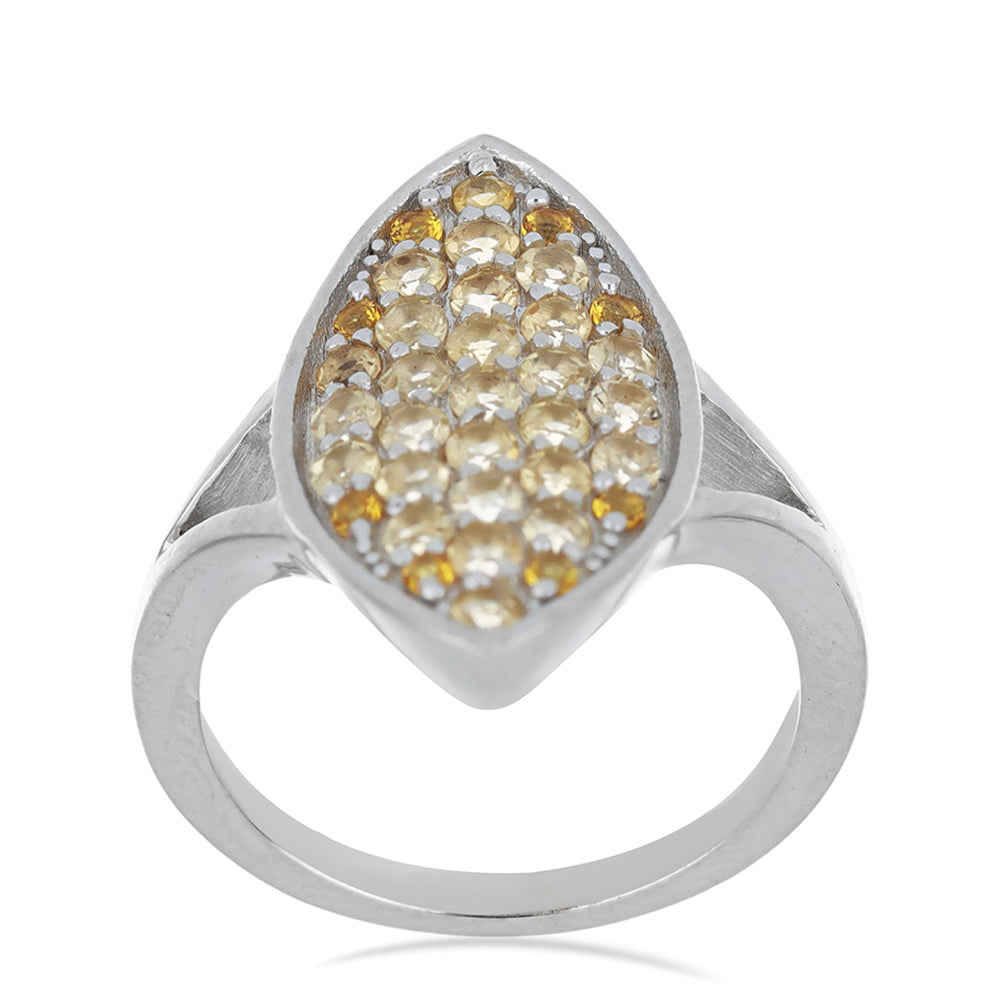 Silberring mit Zitrin aus dem Ural 4 