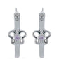 Silberohrringe mit Rose De France Amethyst