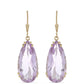 Goldplattierte Silberohrringe mit Rose De France Amethyst
