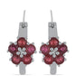 Silberohrringe mit Rubin aus Madagaskar und weißem Topas