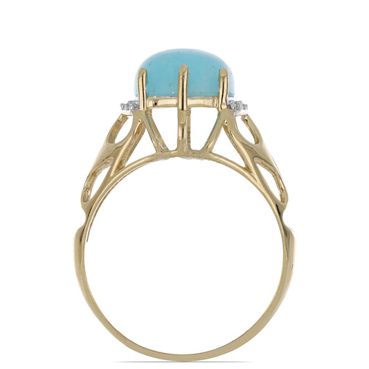 Goldplattierter Silberring mit weißem Topas