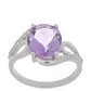 Silberring mit Rose De France Amethyst und weißem Topas