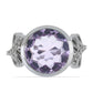 Silberring mit Rose De France Amethyst und weißem Topas