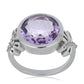 Silberring mit Rose De France Amethyst und weißem Topas