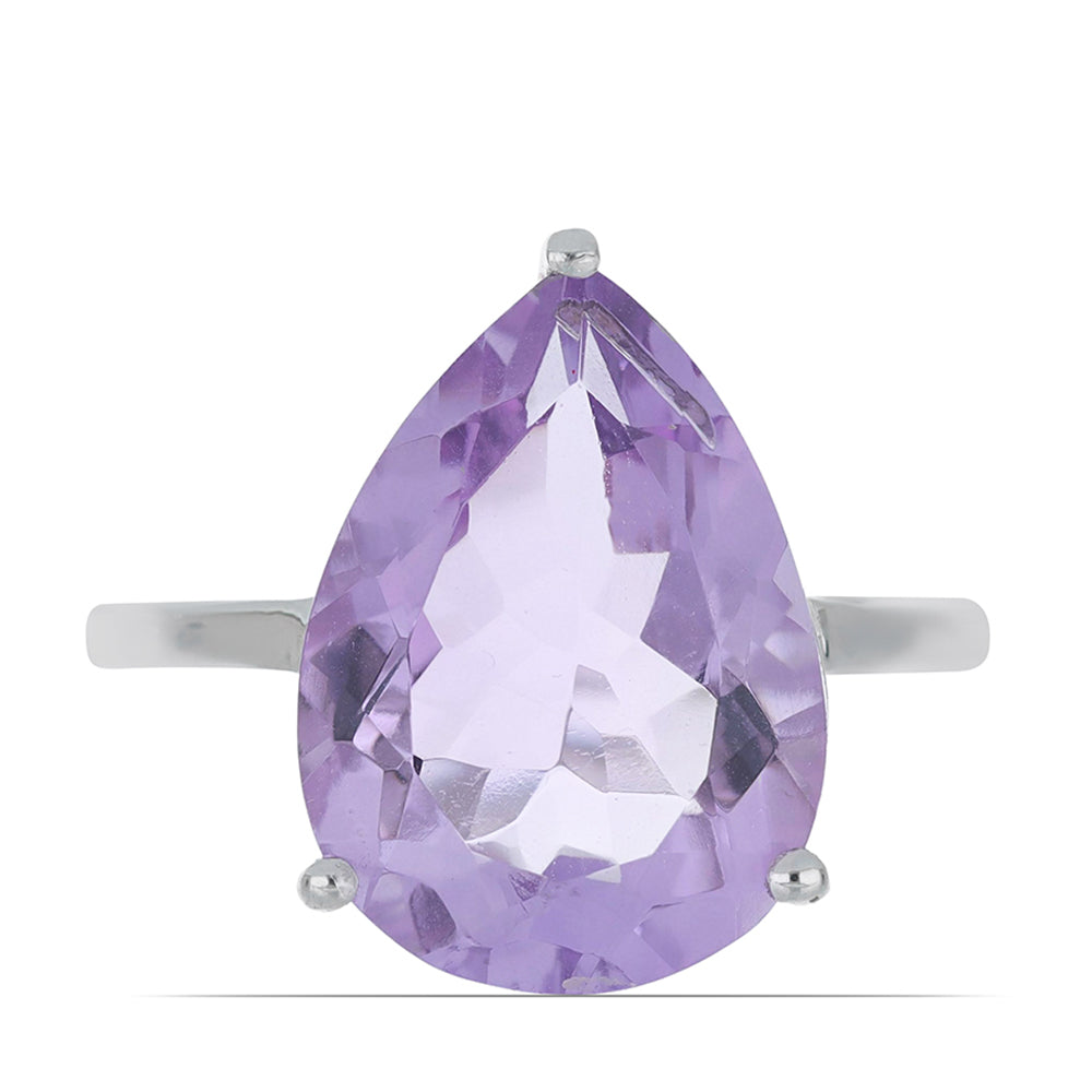 Silberring mit Rose De France Amethyst