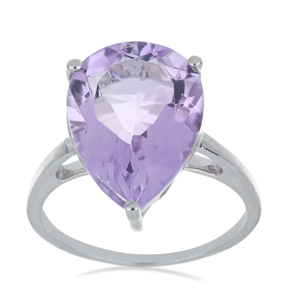 Silberring mit Rose De France Amethyst 2 