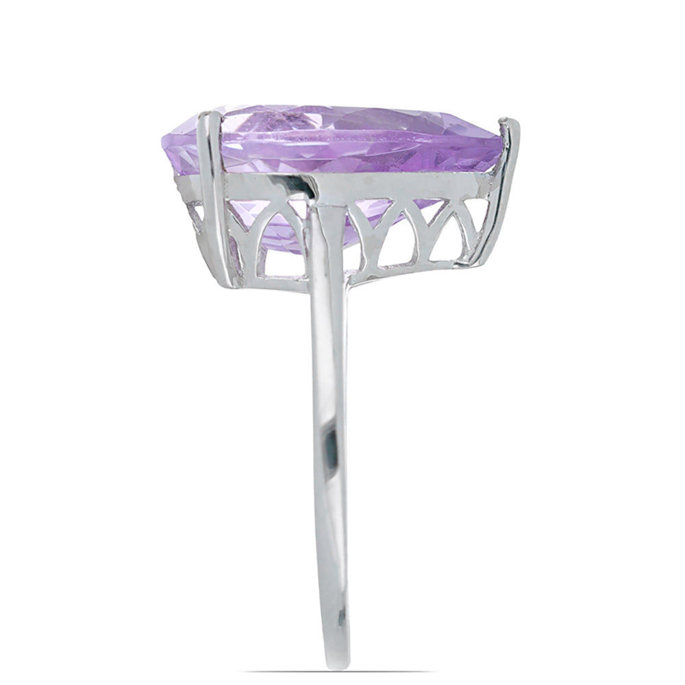 Silberring mit Rose De France Amethyst 3 