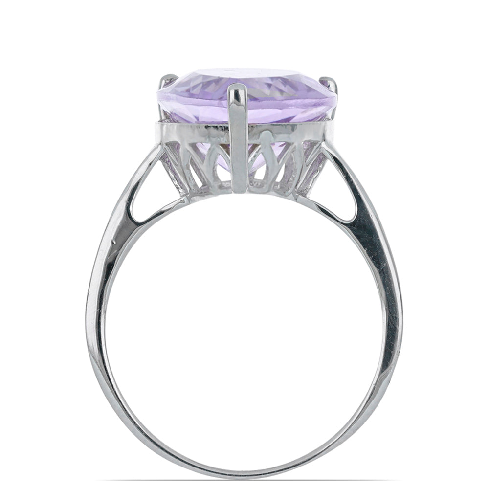 Silberring mit Rose De France Amethyst 4 
