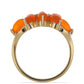 Goldplattierter Silberring mit orangefarbenem Opal aus Lega Dembi