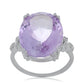 Silberring mit Rose De France Amethyst und weißem Topas