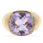 Goldplattierter Silberring mit Rose De France Amethyst