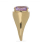 Goldplattierter Silberring mit Rose De France Amethyst