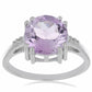Silberring mit Rose De France Amethyst und weißem Topas