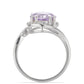 Silberring mit Rose De France Amethyst und weißem Topas