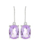 Silberohrringe mit Rose De France Amethyst