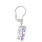 Silberohrringe mit Rose De France Amethyst