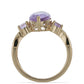 Goldplattierter Silberring mit Rose De France Amethyst
