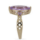 Goldplattierter Silberring mit Rose De France Amethyst