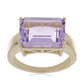 Goldplattierter Silberring mit Rose De France Amethyst