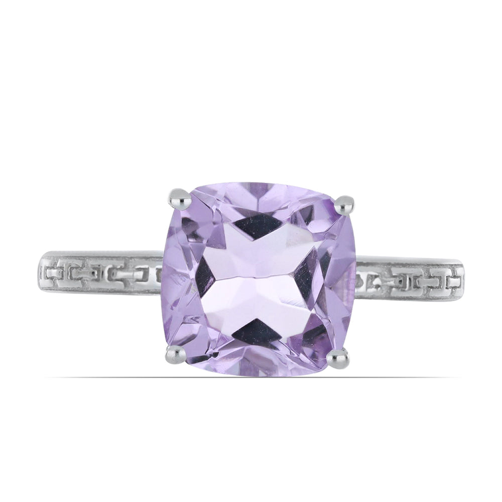 Silberring mit Rose De France Amethyst